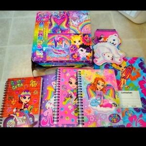 Lisa frank lot, notebooks, puzzles
